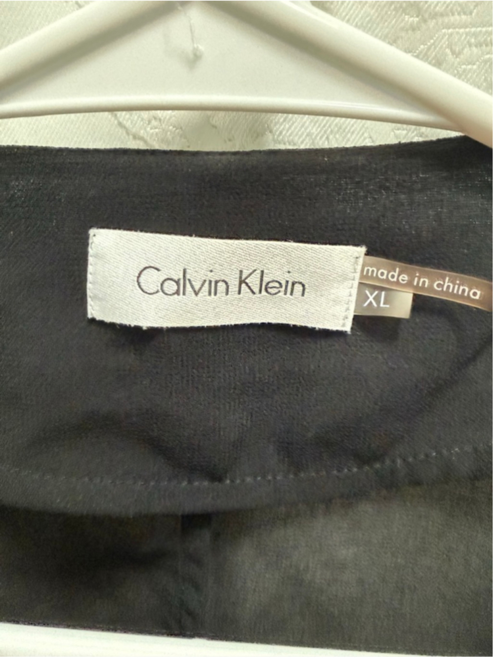 Women's Calvin Klein Black Sheer Open Front Blazer Jacket XL - Picture 2 of 5